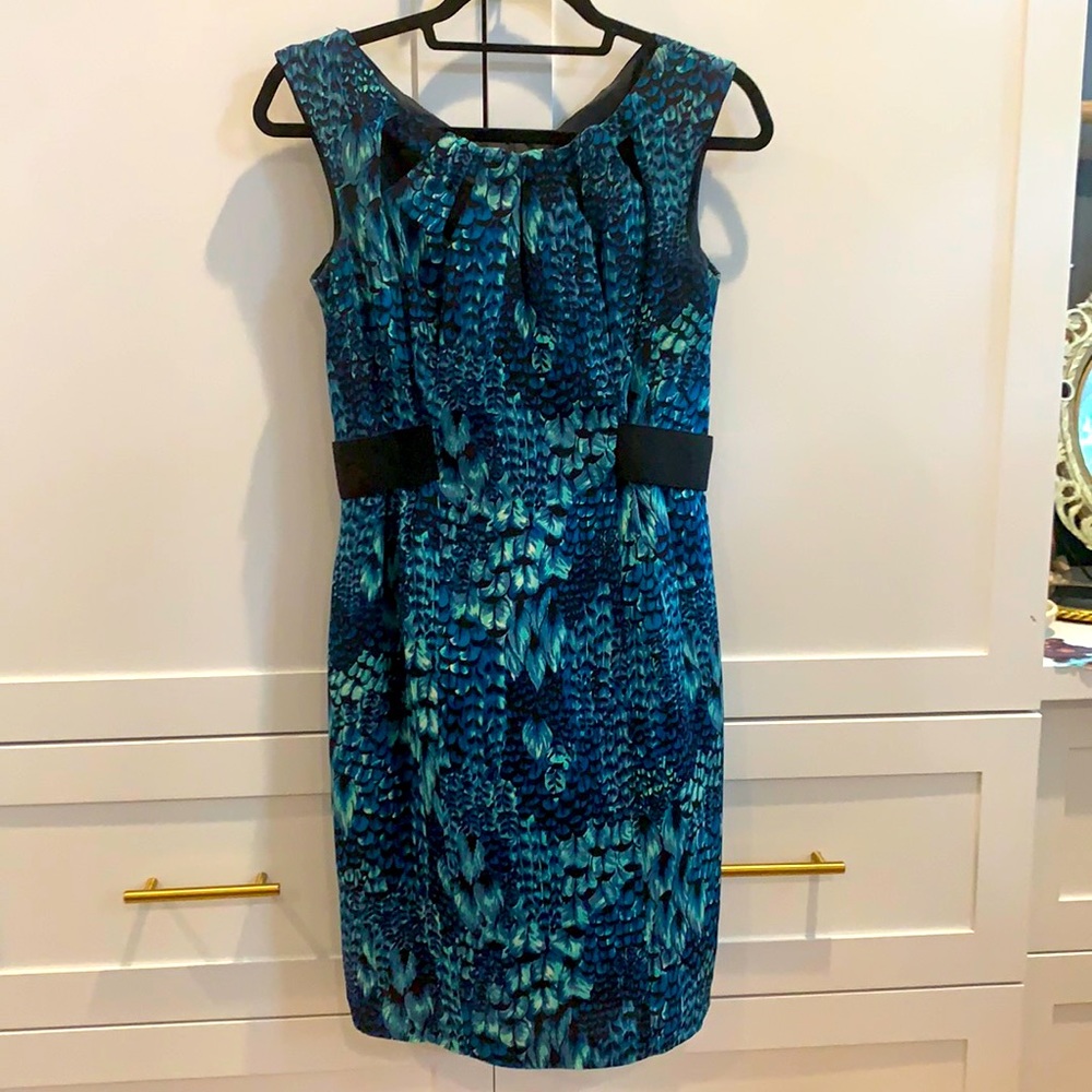 Nanette Lepore green and blue printed dress